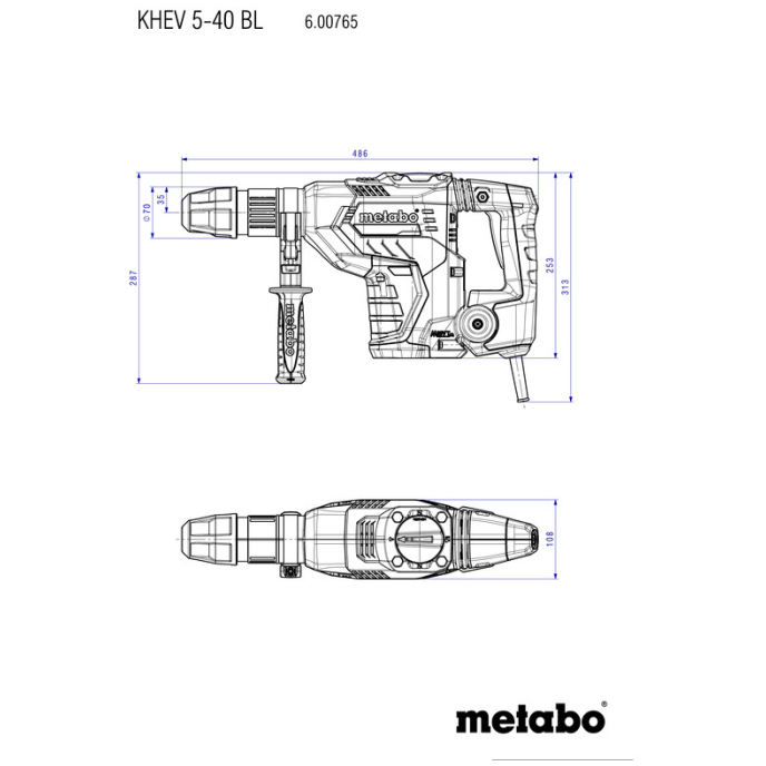 METABO KHEV 5-40 BL komb.vrtalno kladivo slika